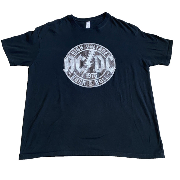AC DC AC/DC Shirt Adult 3XL (2021 Print) High Voltage 1975 Rock & Roll Black - Picture 1 of 5